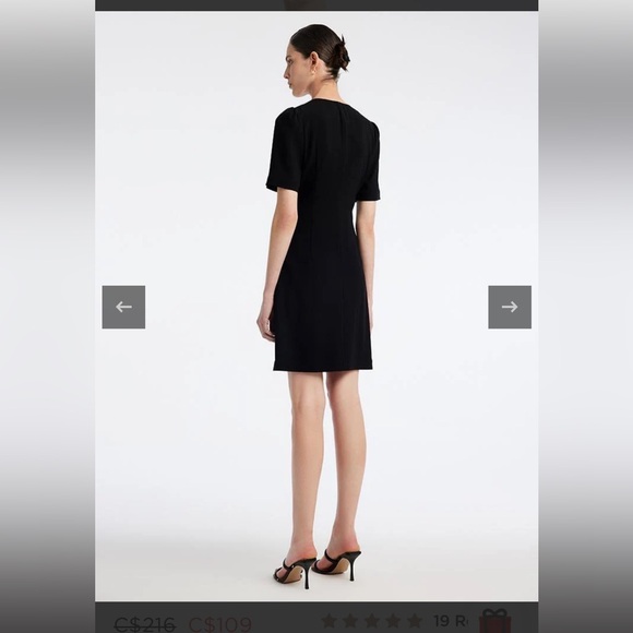 Goelia 1995 Black Triacetate Button Front Mini Dress - Picture 16 of 16